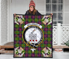 McCrindle Tartan Crest Premium Quilt - Gold Thistle Style SP