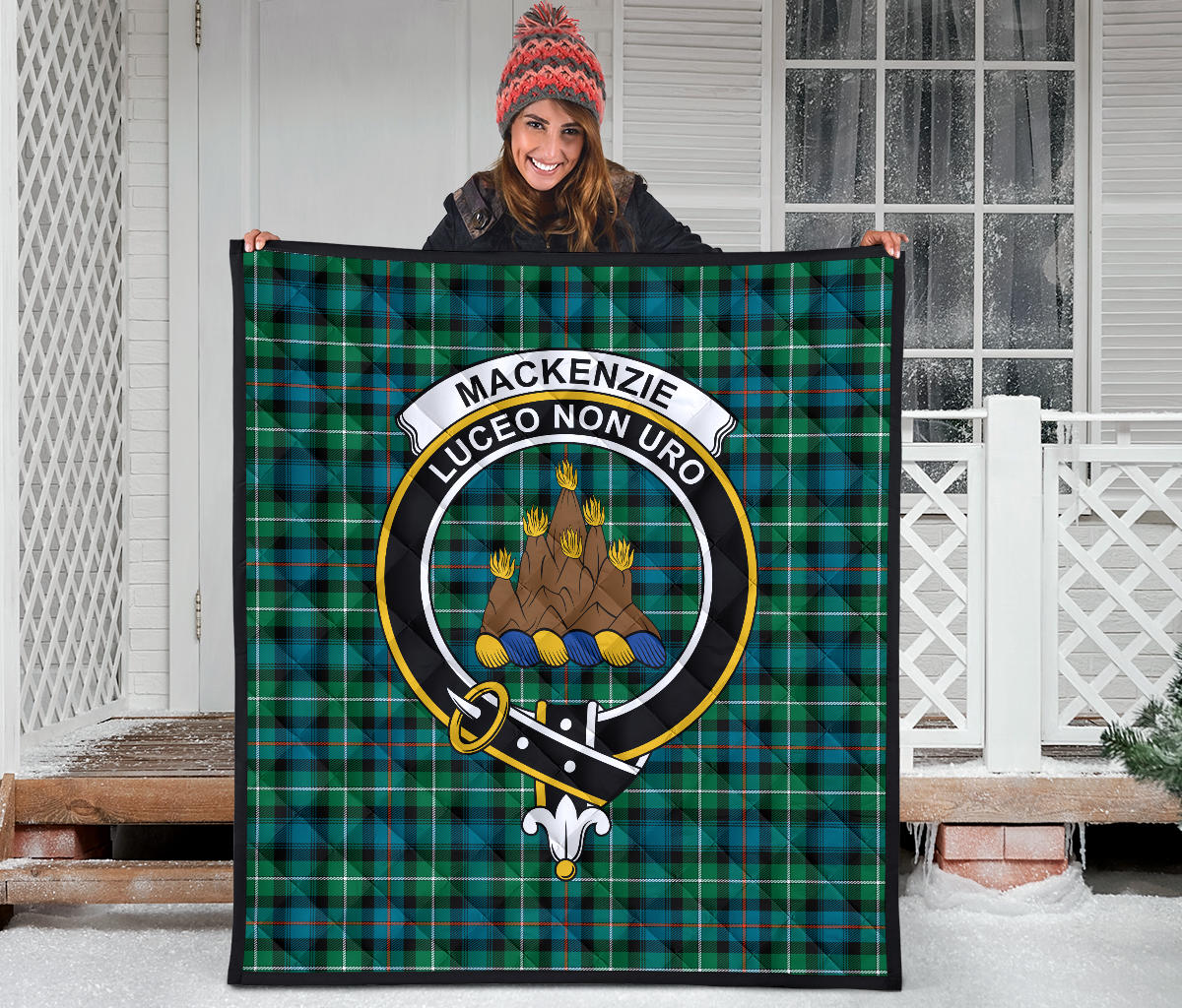 MacKenzie Ancient Family Tartan Crest Quilt - SP