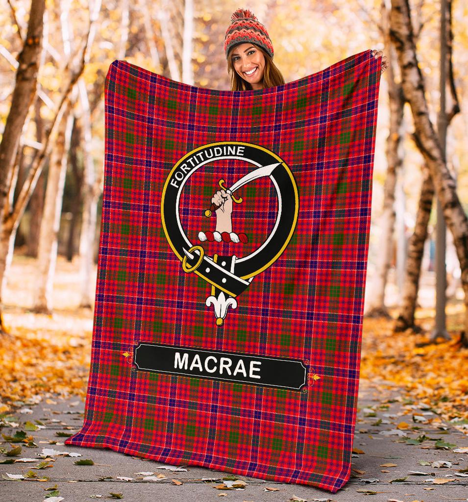 MacRae Tartan Crest Blanket - 3 Sizes