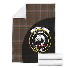 Kennedy Weathered Tartan Crest Blanket - 3 Sizes