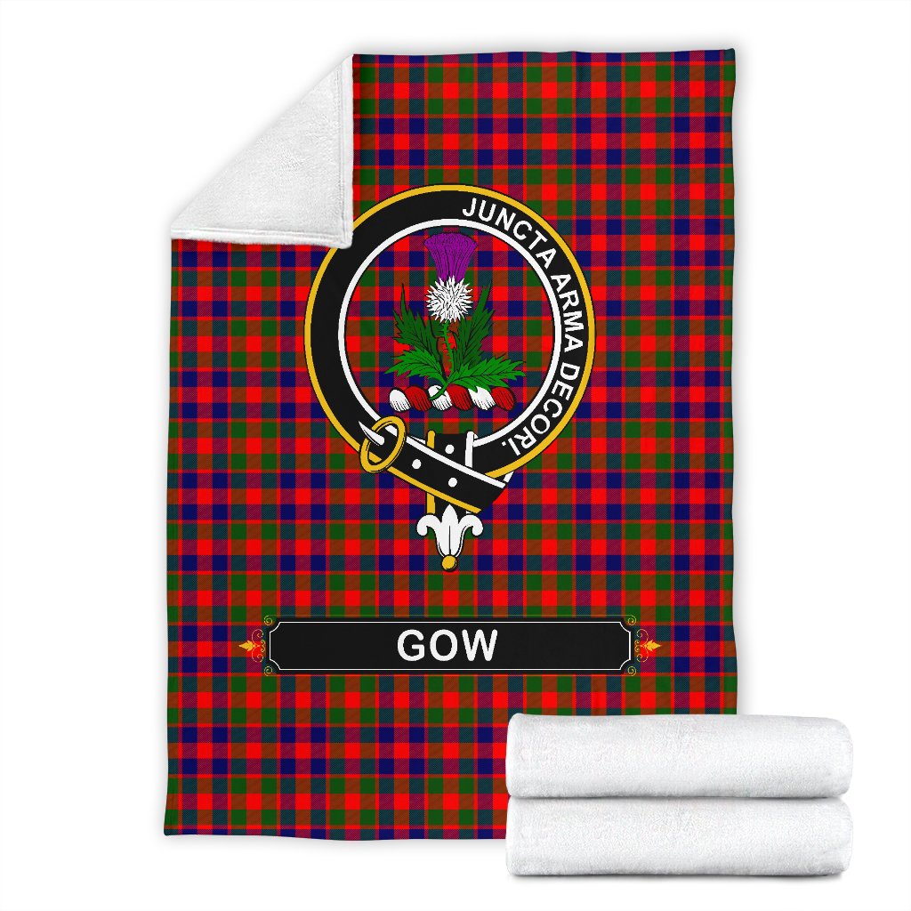 Gow Of Skeoch Tartan Crest Blankets