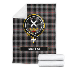 Moffat Family Tartan Crest Blanket - 3 Sizes