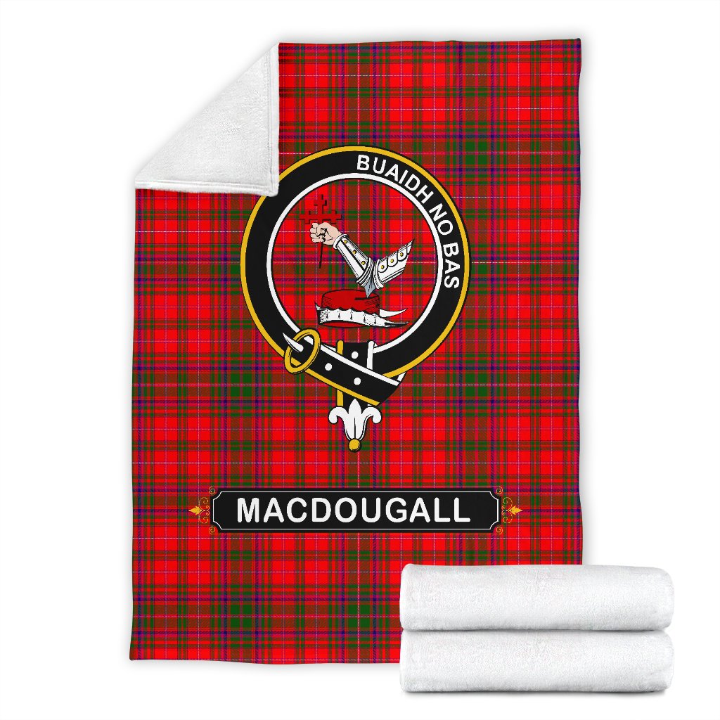 MacDougall Family Tartan Crest Blankets