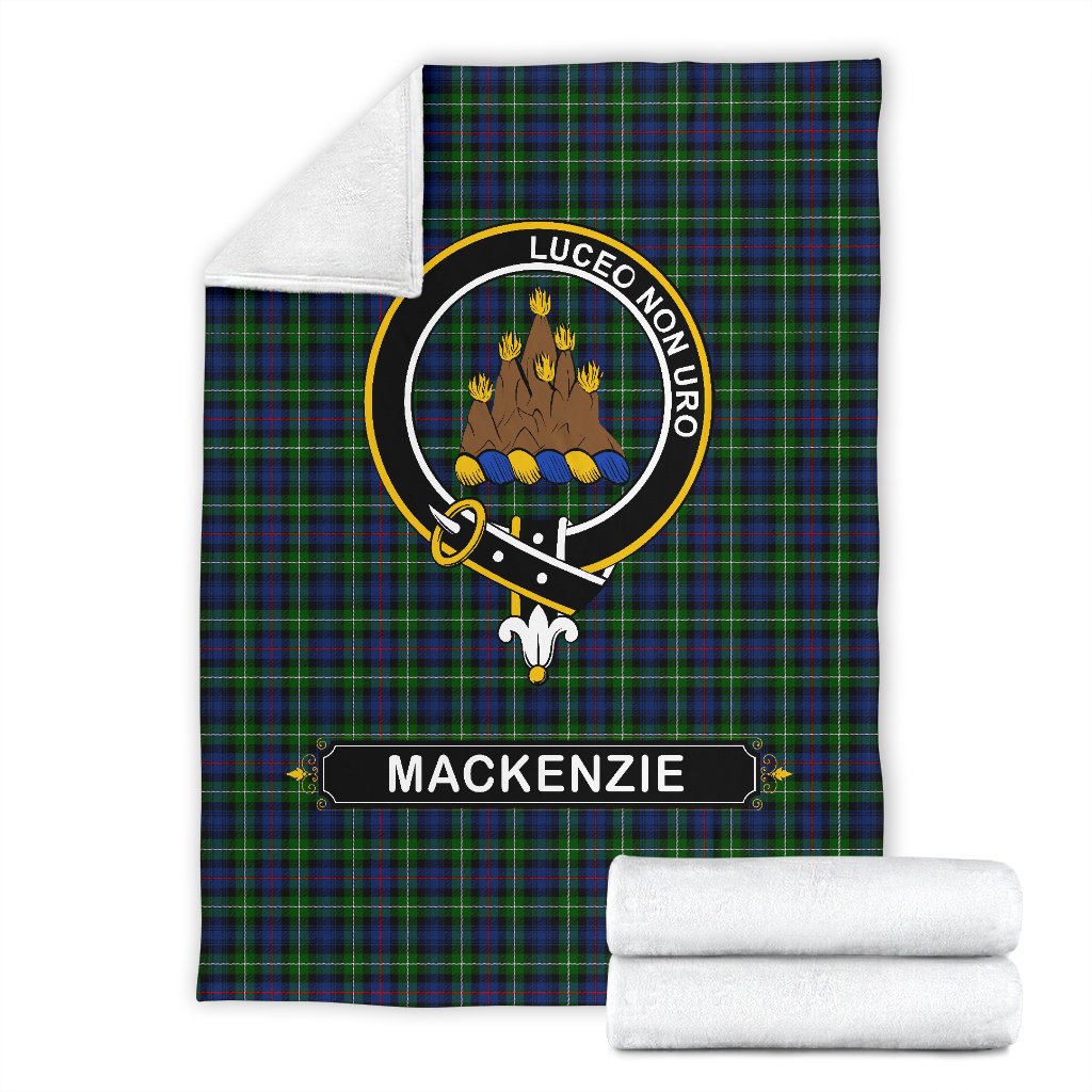 MacKenzie Family Tartan Crest Blanket
