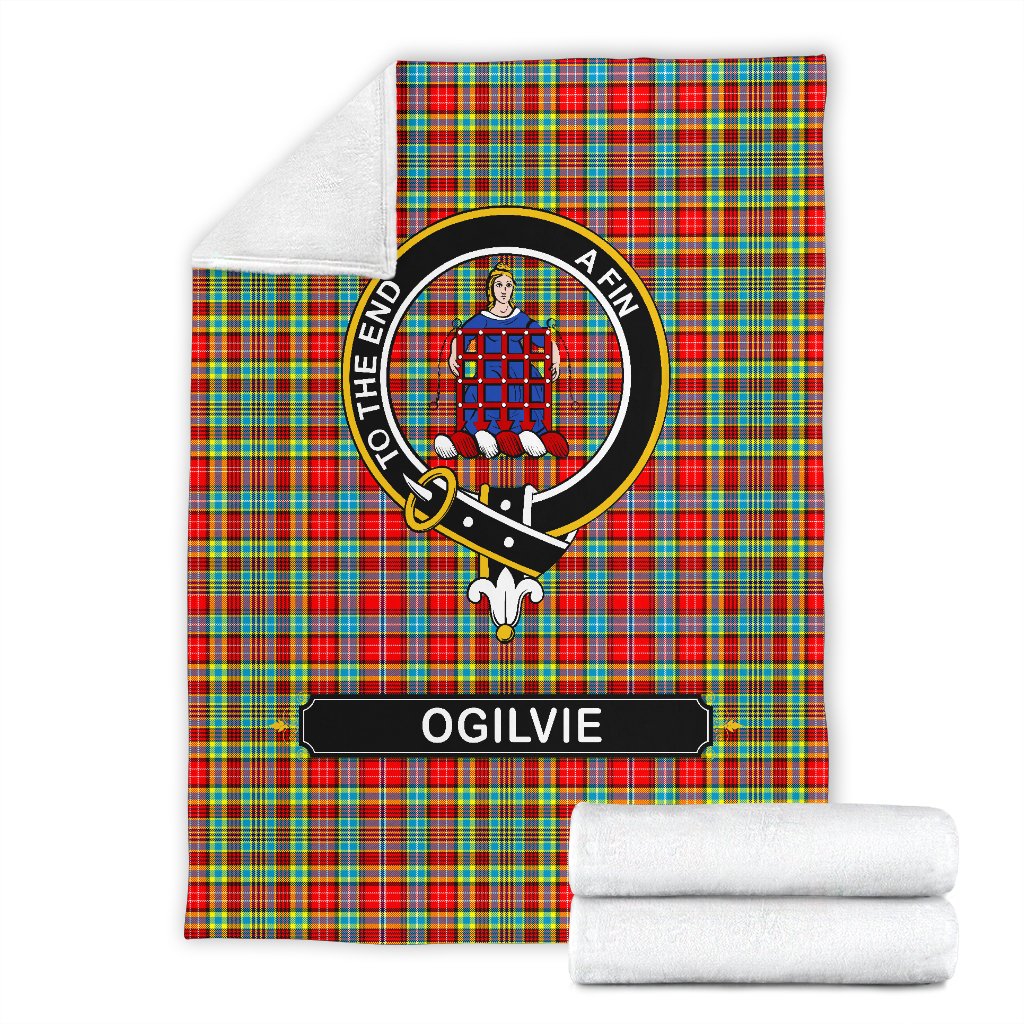 Ogilvie Family Tartan Crest Blankets