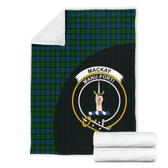 MacKay Modern Tartan Crest Blanket Wave Style
