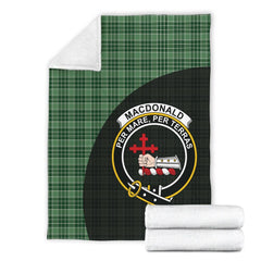 MacDonald Lord of the Isles Hunting Tartan Crest Blanket Wave Style