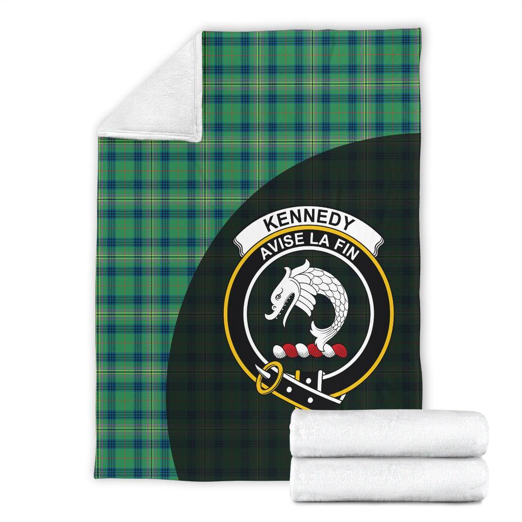 Kennedy Ancient Tartan Crest Blanket Wave Style
