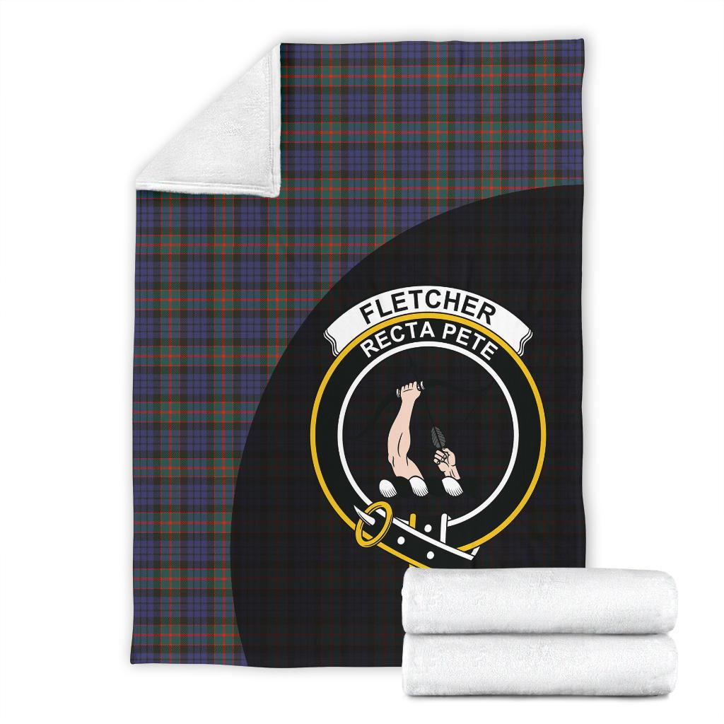 Fletcher of Dunans Tartan Crest Blanket Wave Style