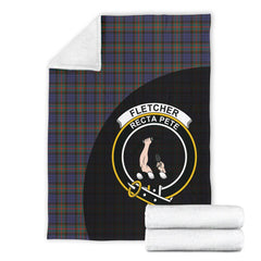 Fletcher of Dunans Tartan Crest Blanket Wave Style