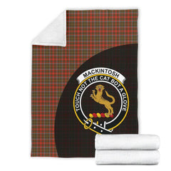 MacKintosh Hunting Weathered Tartan Crest Blanket Wave Style