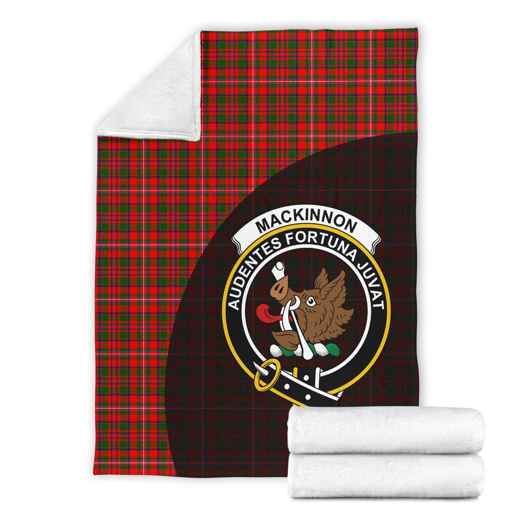 MacKinnon Modern Tartan Crest Blanket Wave Style