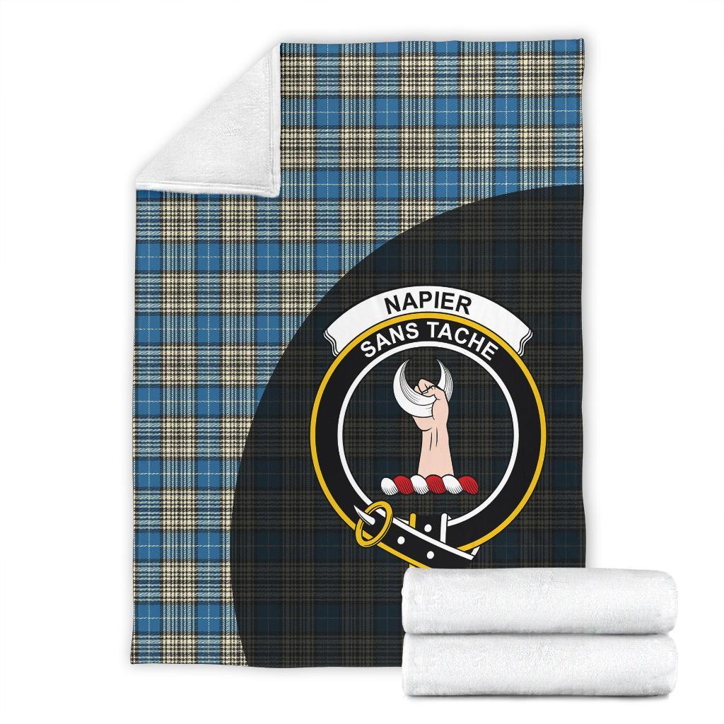 Napier Ancient Tartan Crest Blanket Wave Style
