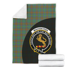 MacKintosh Hunting Ancient Tartan Crest Blanket Wave Style