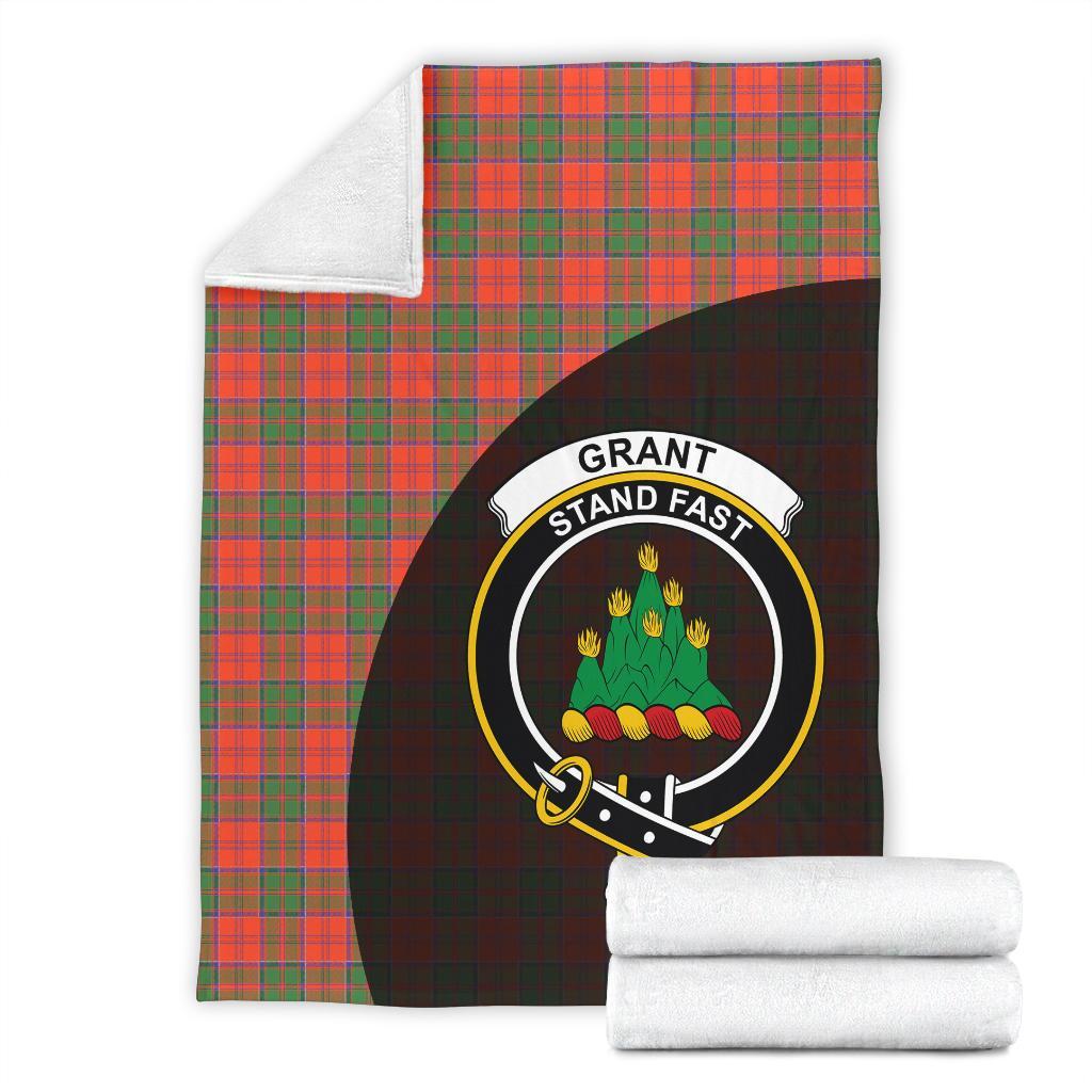 Grant Ancient Tartan Crest Blanket Wave Style