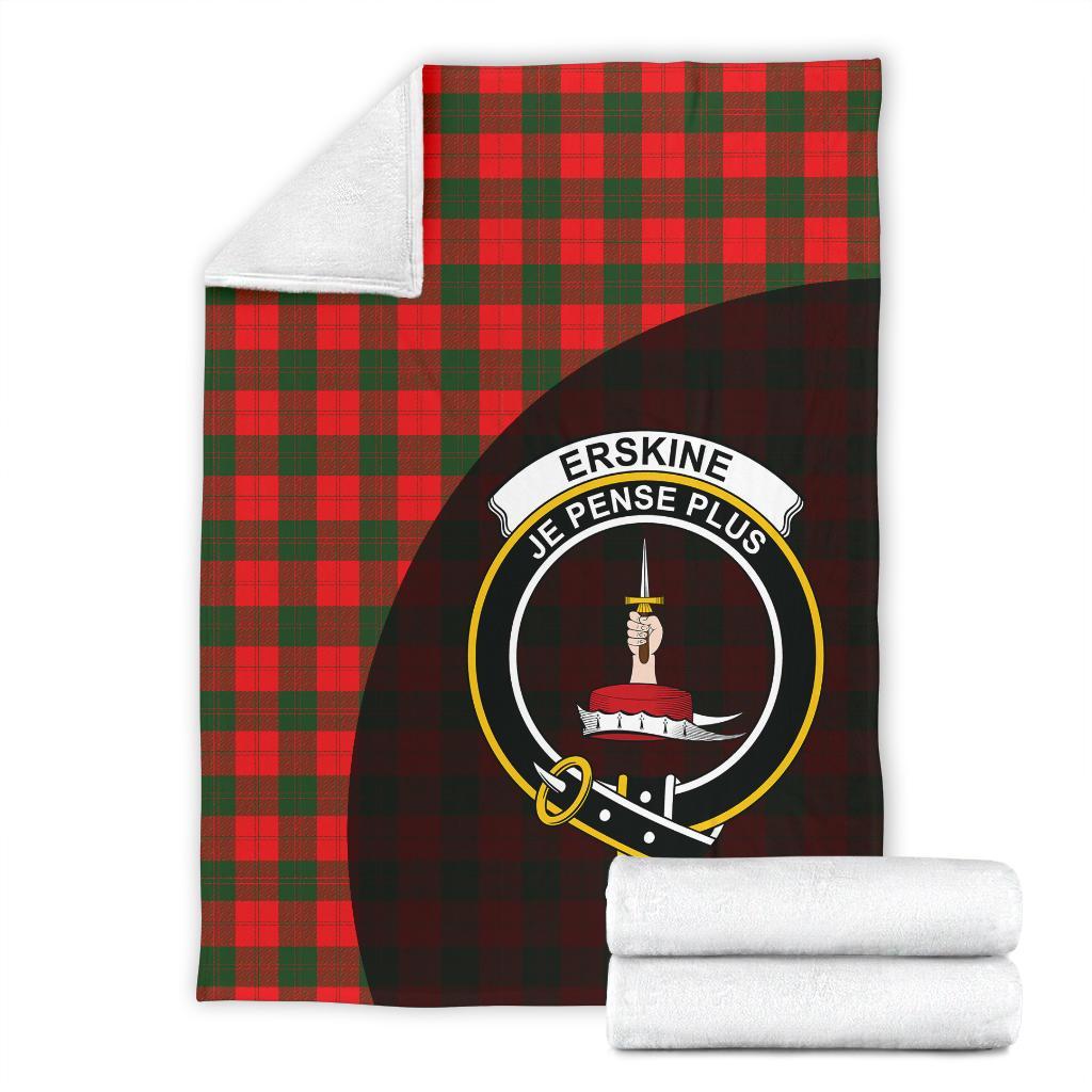 Erskine Modern Tartan Crest Blanket Wave Style