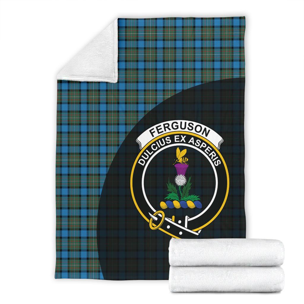 Fergusson Ancient Tartan Crest Blanket Wave Style