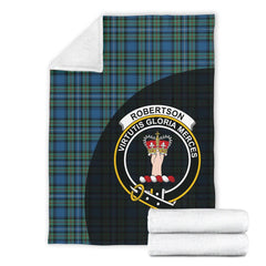 Robertson Hunting Ancient Tartan Crest Blanket Wave Style