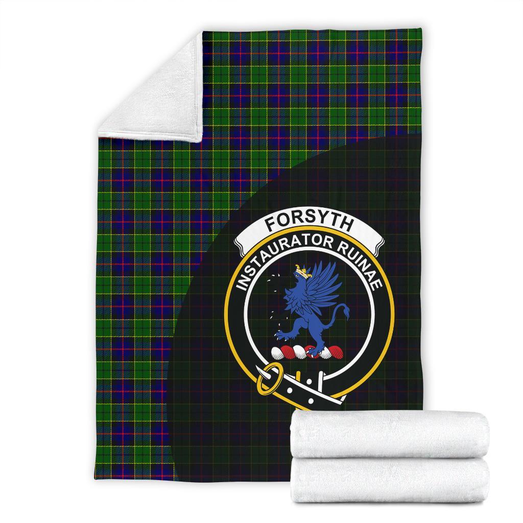 Forsyth Modern Tartan Crest Blanket Wave Style