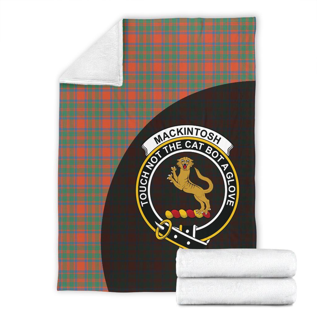 MacKintosh Ancient Tartan Crest Blanket Wave Style