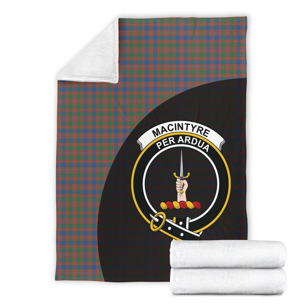MacIntyre Ancient Tartan Crest Blanket Wave Style