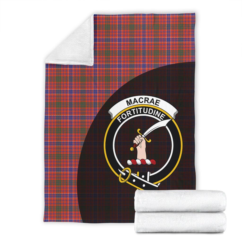 MacRae Ancient Tartan Crest Blanket Wave Style