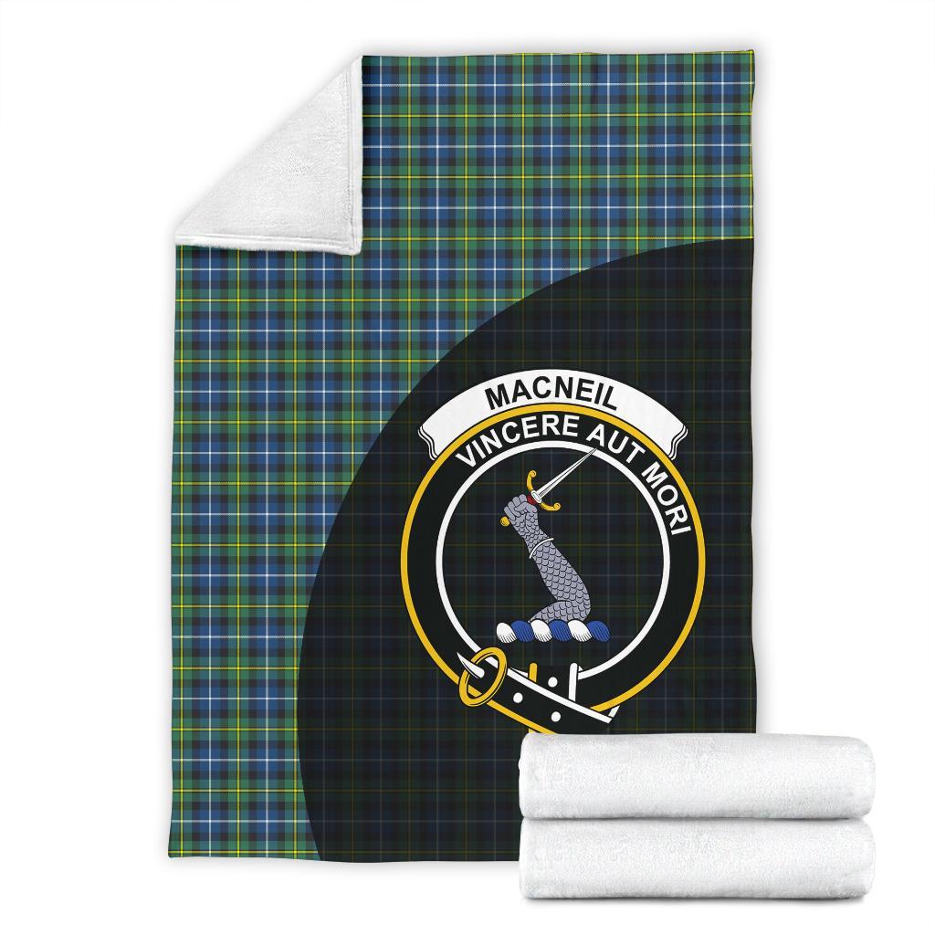 MacNeill of Barra Ancient Tartan Crest Blanket Wave Style