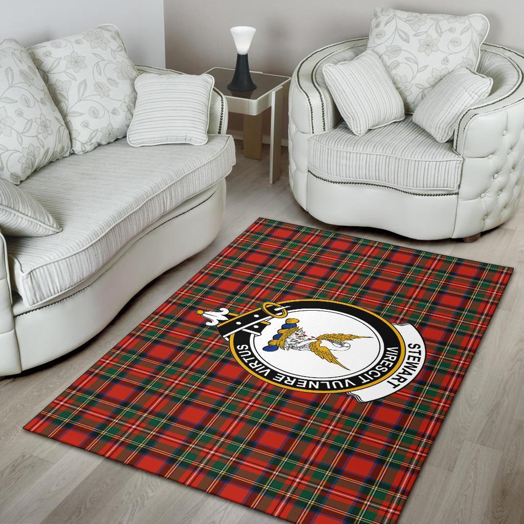 Stewart (High Stewards) Tartan Crest Area Rug