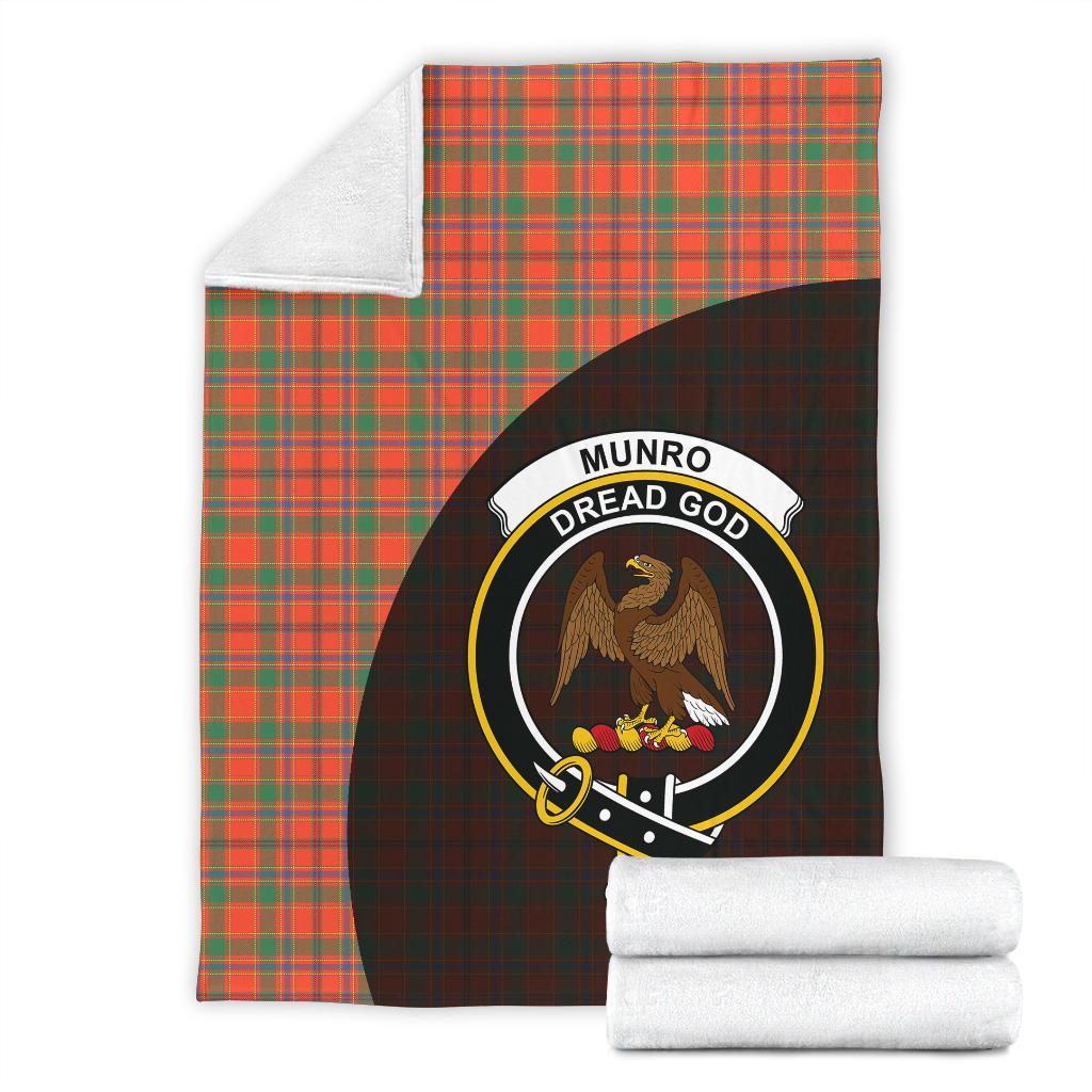Munro Ancient Tartan Crest Blanket Wave Style