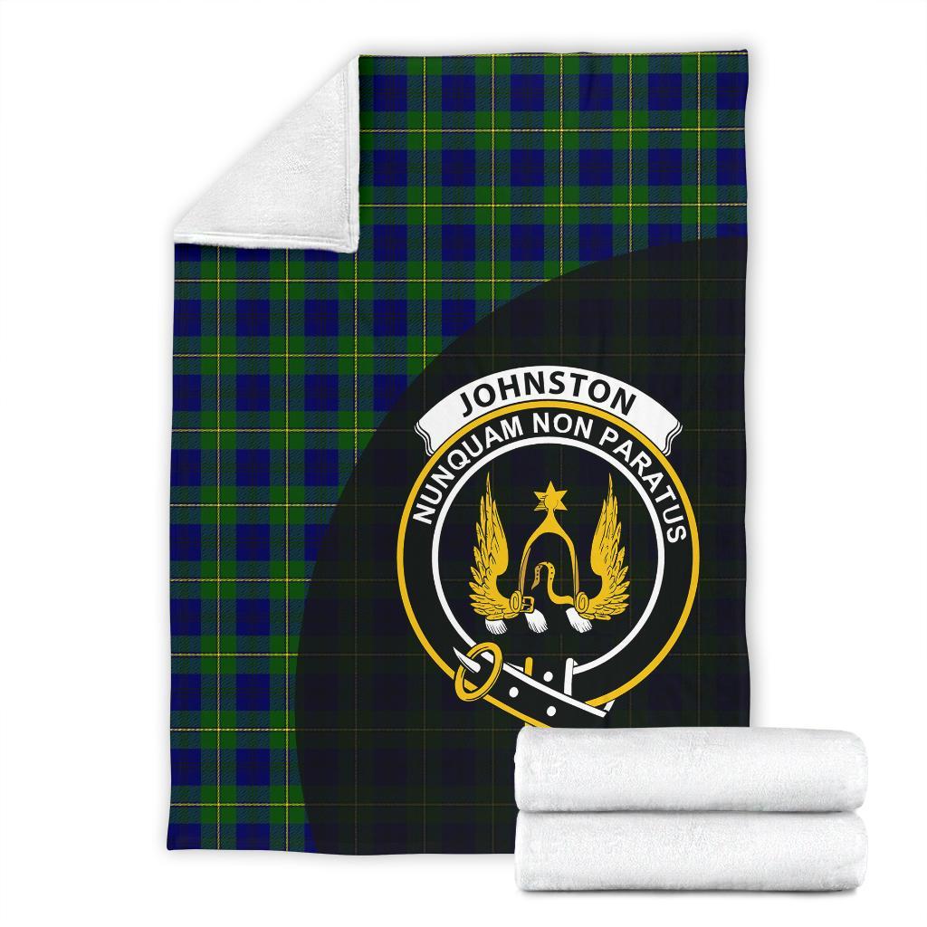 Johnston Modern Tartan Crest Blanket Wave Style