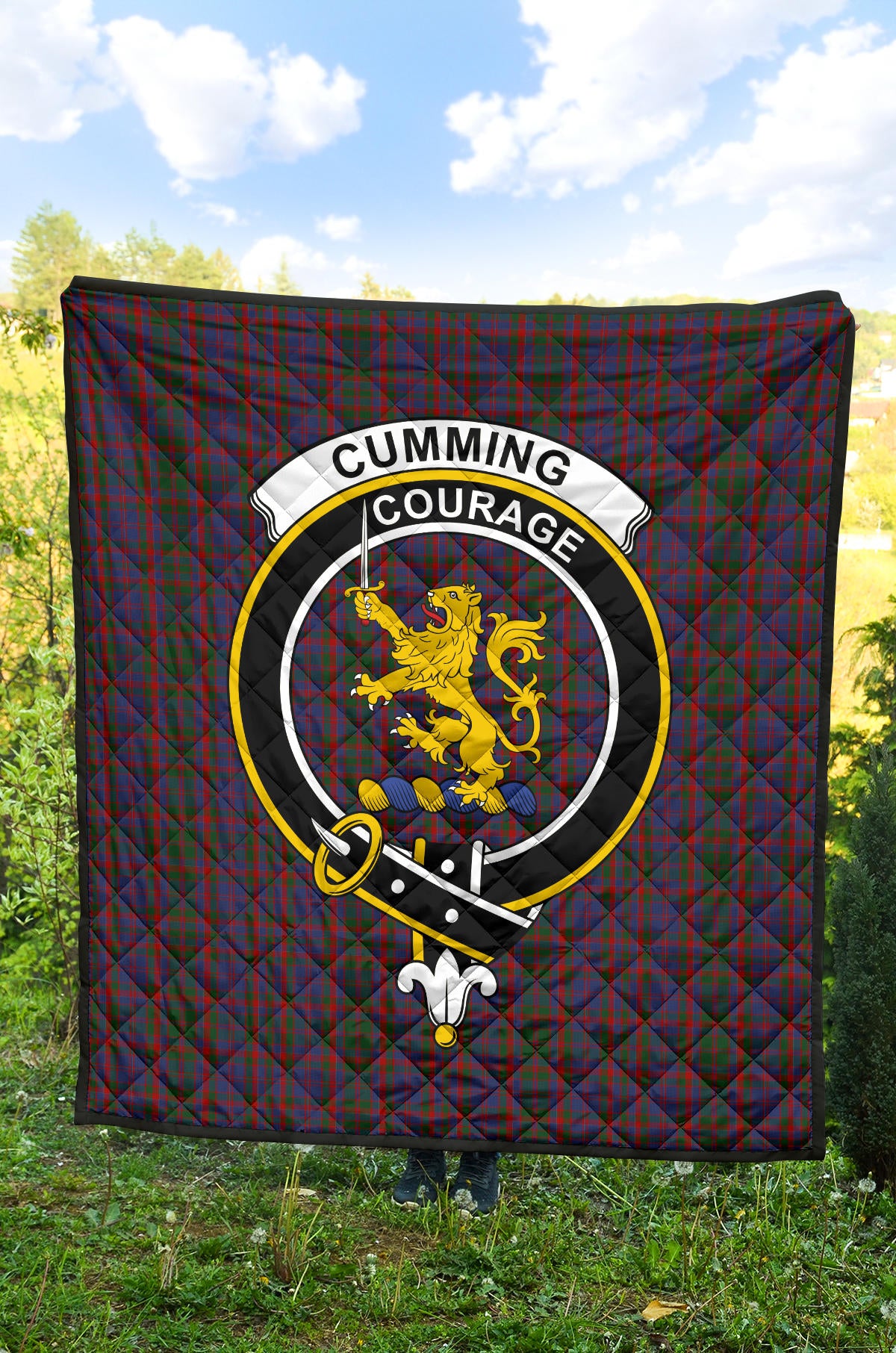 Cumming Tartan Crest Quilt - SP
