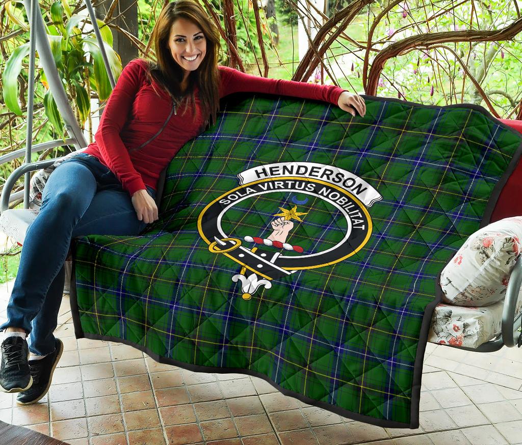 Henderson (Mackendrick) Family Modern Tartan Crest Quilt