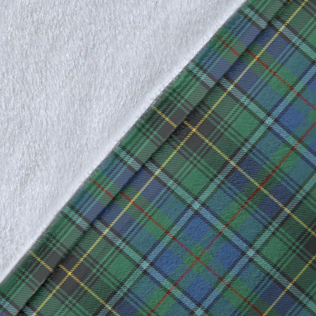 MacInnes Ancient Tartan Crest Blanket Wave Style