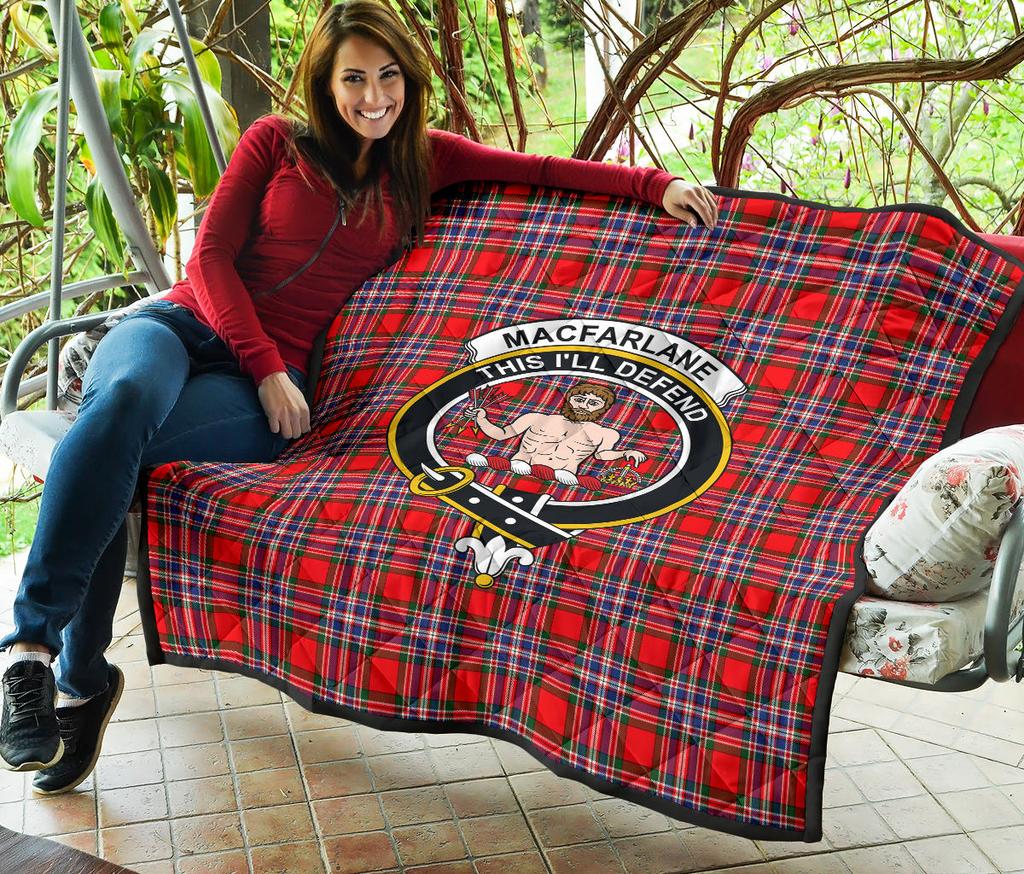 MacFarlane Modern Tartan Crest Quilt