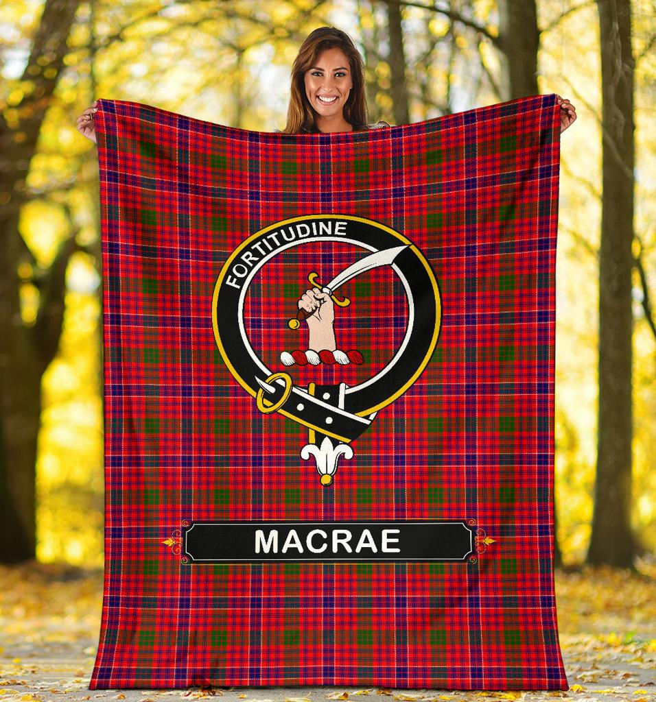 MacRae Tartan Crest Blanket - 3 Sizes