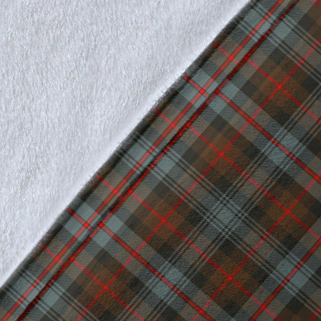 Murray of Atholl Weathered Tartan Crest Blanket Wave Style