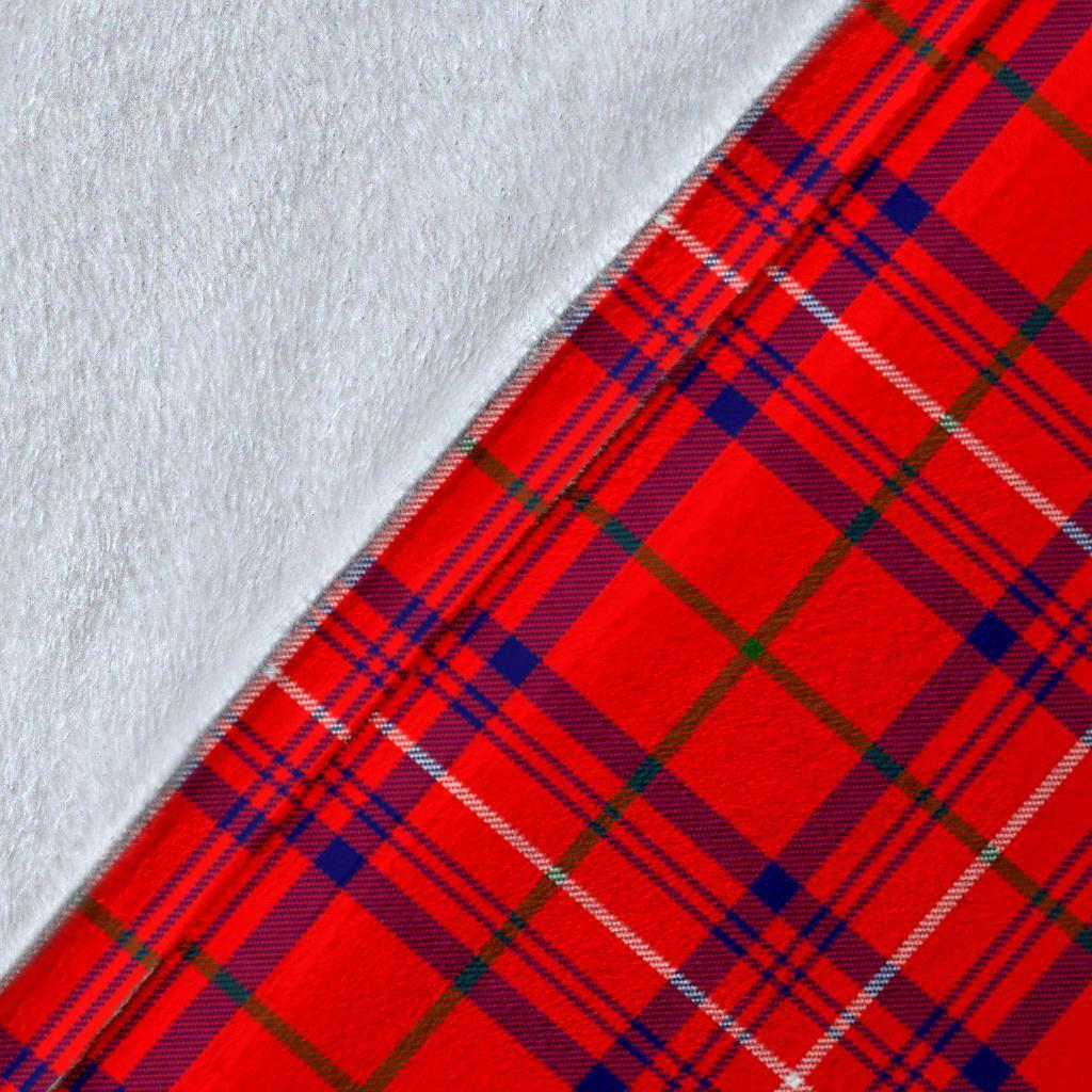 Rose Modern Tartan Crest Blanket Wave Style