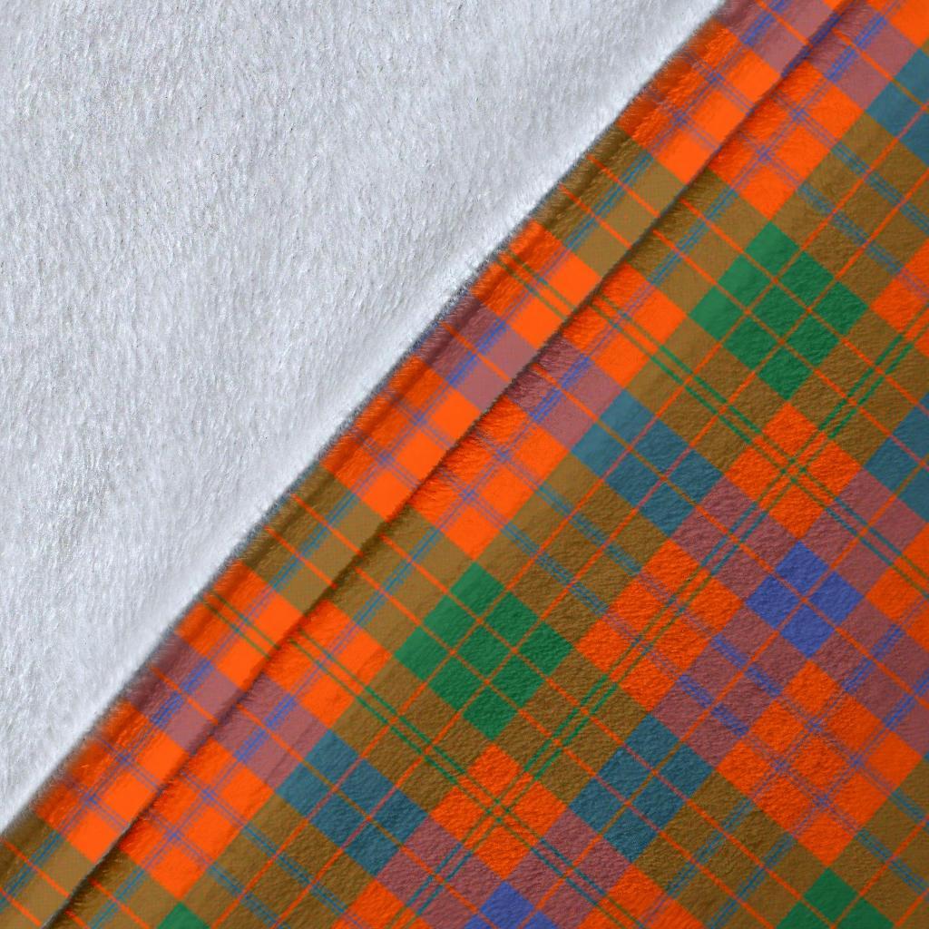 Ross Ancient Tartan Crest Blanket Wave Style