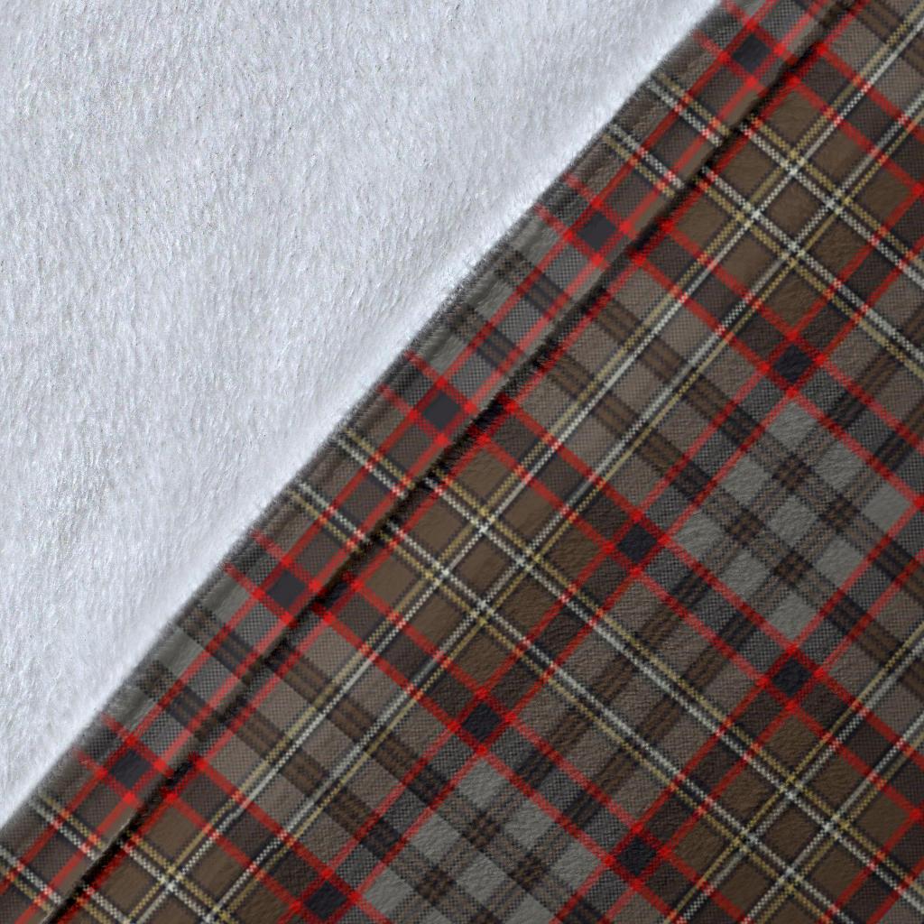 Nicolson Hunting Weathered Tartan Crest Blanket Wave Style