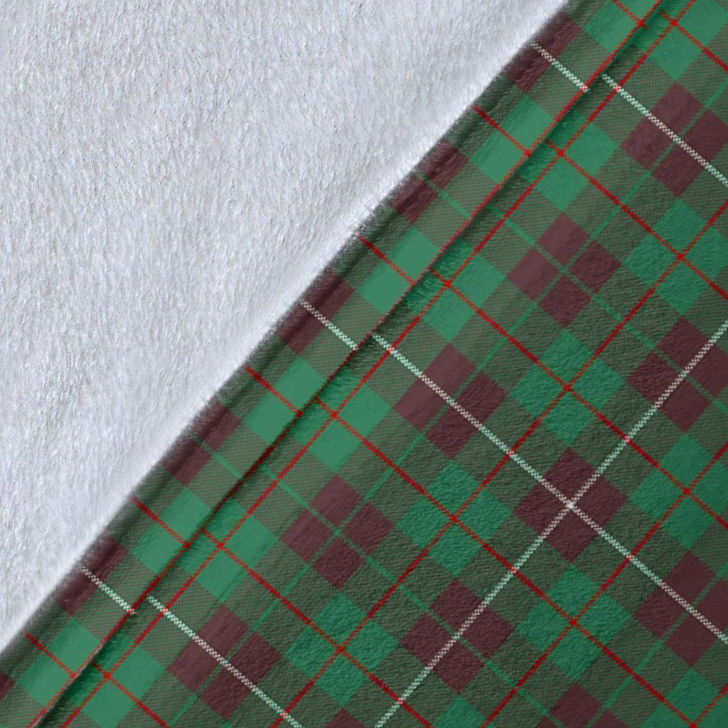 MacKinnon Hunting Ancient Tartan Crest Blanket Wave Style
