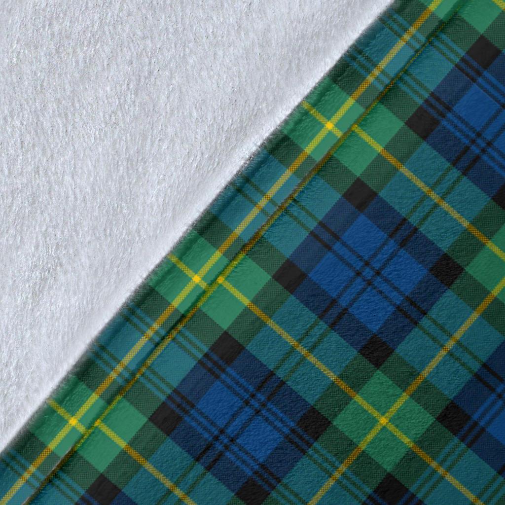 Gordon Ancient Tartan Crest Blanket Wave Style