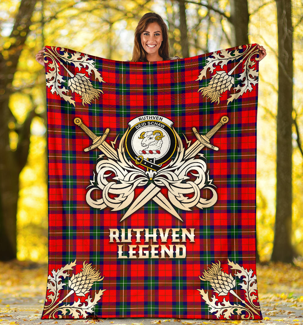 Ruthven Modern Gold Courage Symbol Blanket - SP