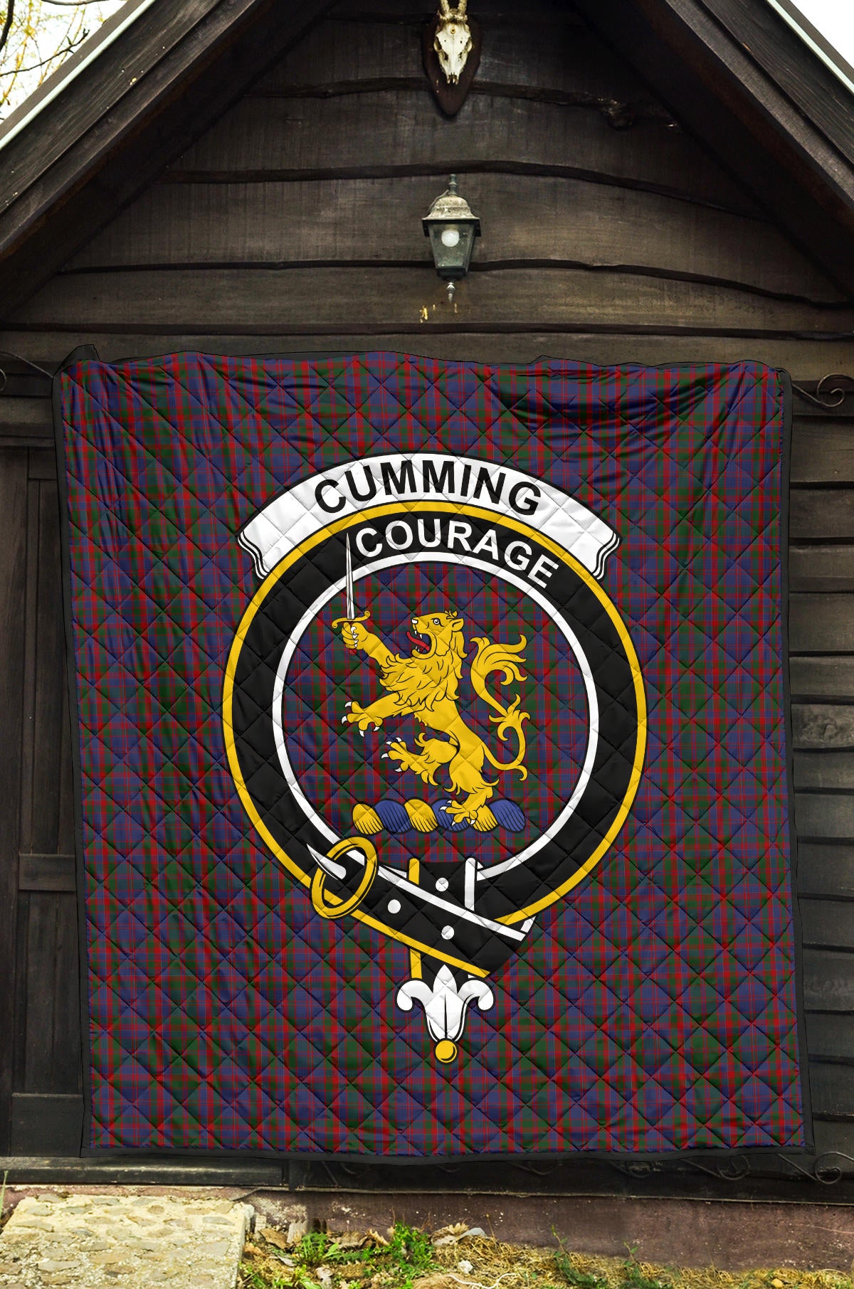 Cumming Tartan Crest Quilt - SP