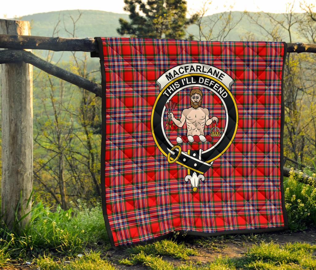 MacFarlane Modern Tartan Crest Quilt