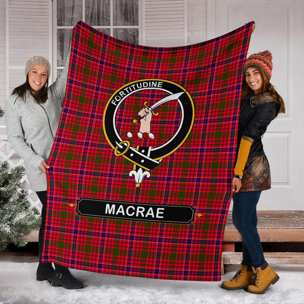 MacRae Tartan Crest Blanket - 3 Sizes