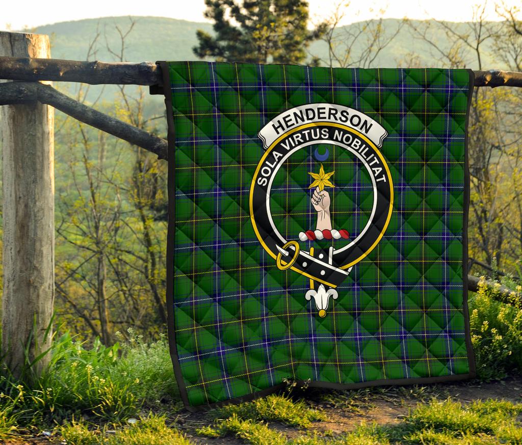 Henderson (Mackendrick) Family Modern Tartan Crest Quilt