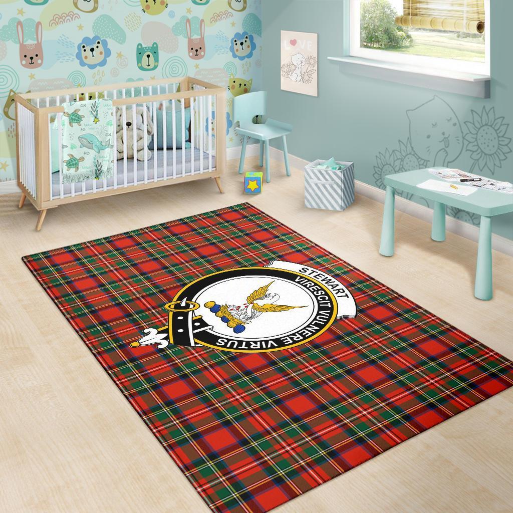 Stewart (High Stewards) Tartan Crest Area Rug