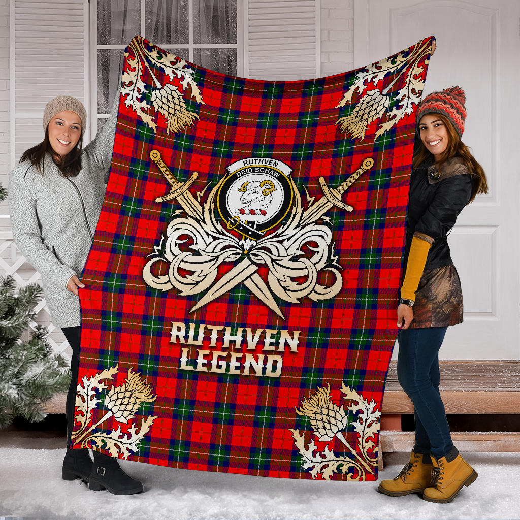 Ruthven Modern Gold Courage Symbol Blanket - SP