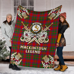 MacKintosh Modern Tartan Gold Courage Symbol Blanket - SP