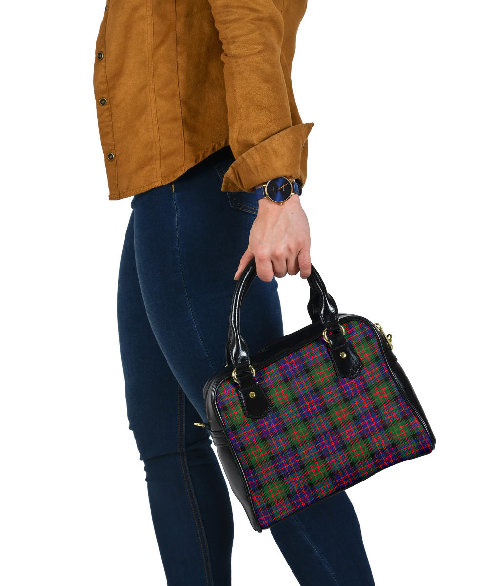 Macdonald Family Modern Tartan Crest Shoulder Handbags - SP
